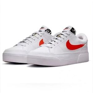 NWOT Women’s Nike Court Legacy Lift Sneakers: White Leopard